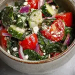 Spinach Tomato Salad with Feta Cheese Recipe