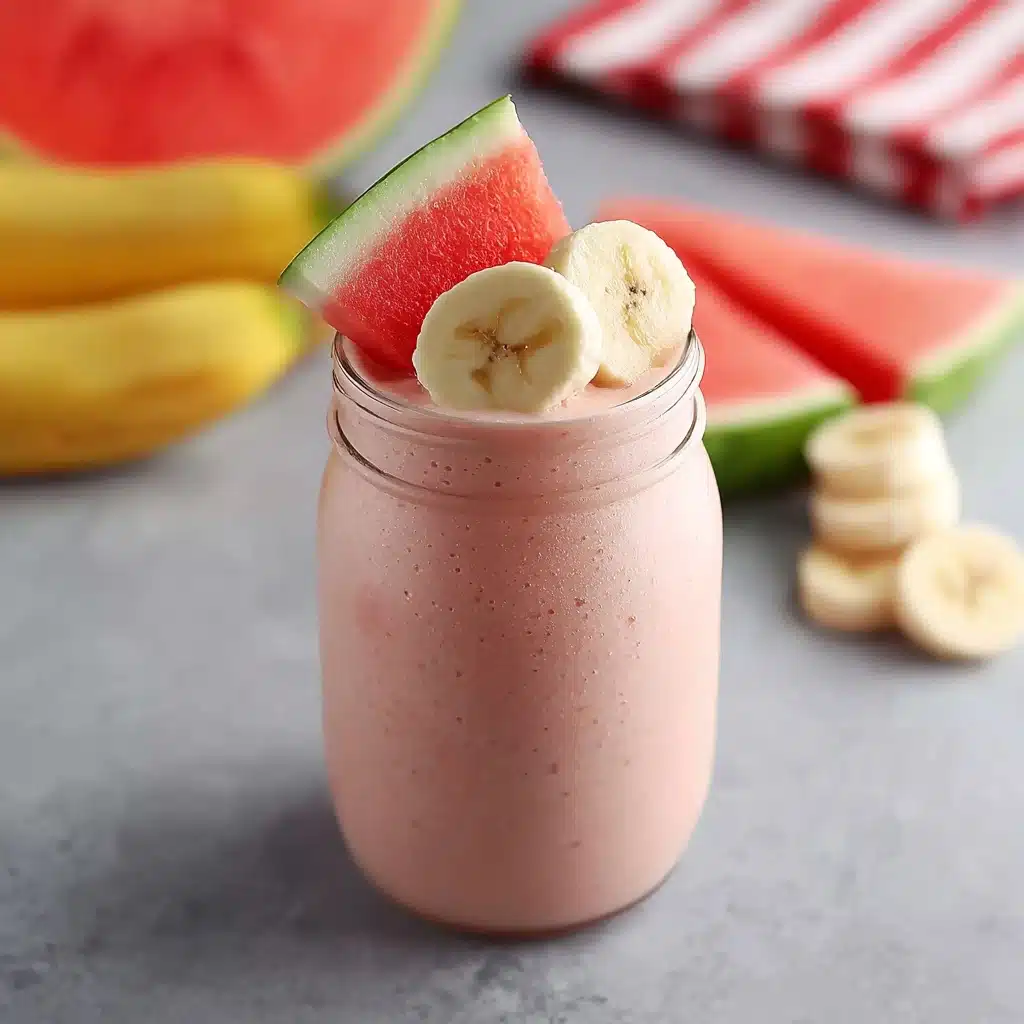Watermelon Banana Smoothie Recipe - Recipe Image