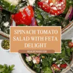 Spinach Tomato Salad with Feta Cheese Recipe
