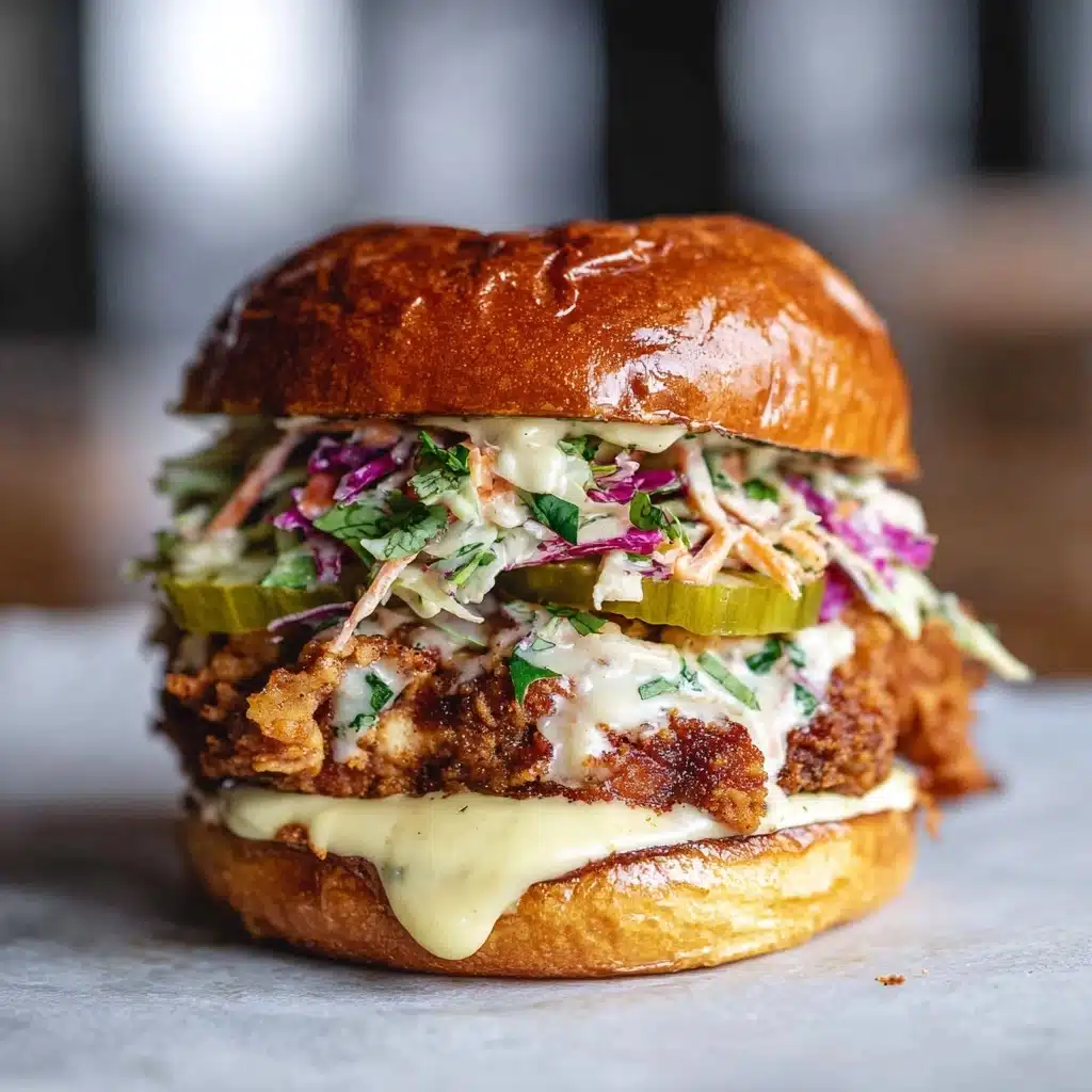 Summertime Fried Chicken Sandwiches with Tangy Slaw Recipe