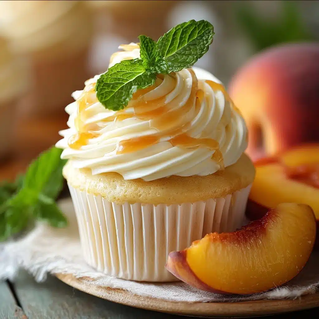 Honey Peach Cream Cheese Cupcakes Recipe - Recipe Image