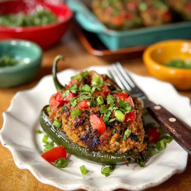 Brisket Stuffed Poblano Peppers Recipe