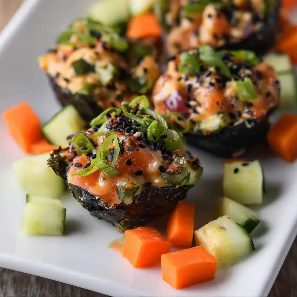Spicy Baked Salmon Sushi Muffins Recipe - Recipe Image