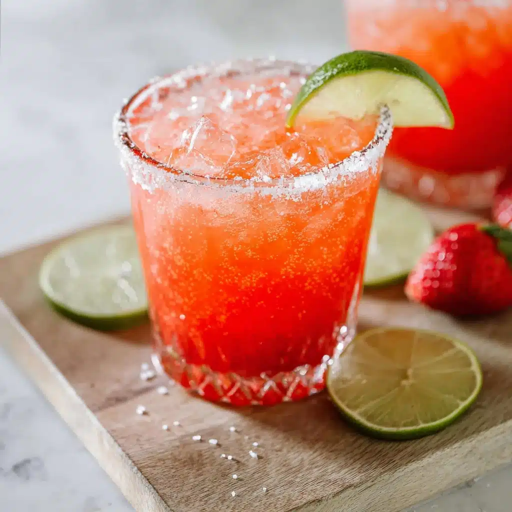 Strawberry Lime Mocktail Margarita Recipe - Recipe Image