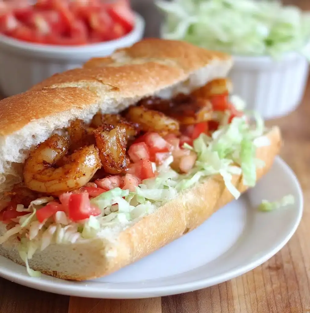 Cajun Grilled Shrimp Po’ Boy Recipe - Recipe Image