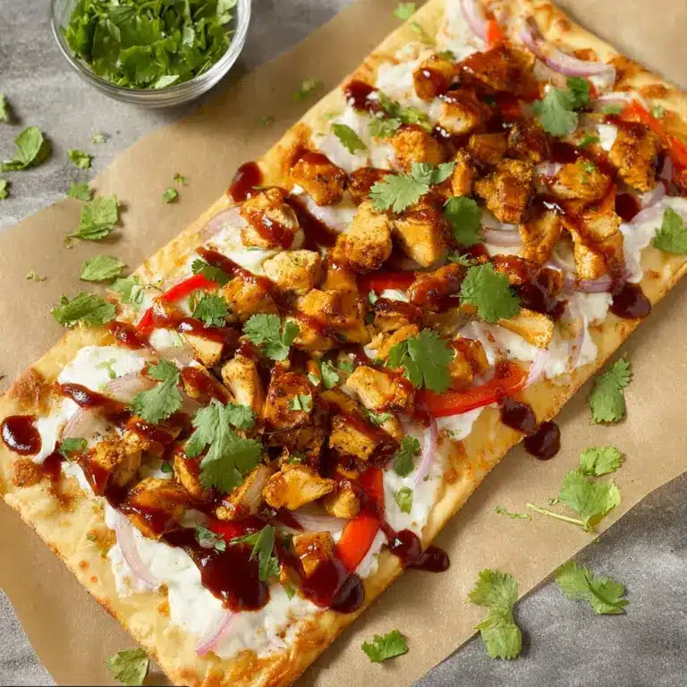 Loaded BBQ Chicken Flatbread Pizza Recipe