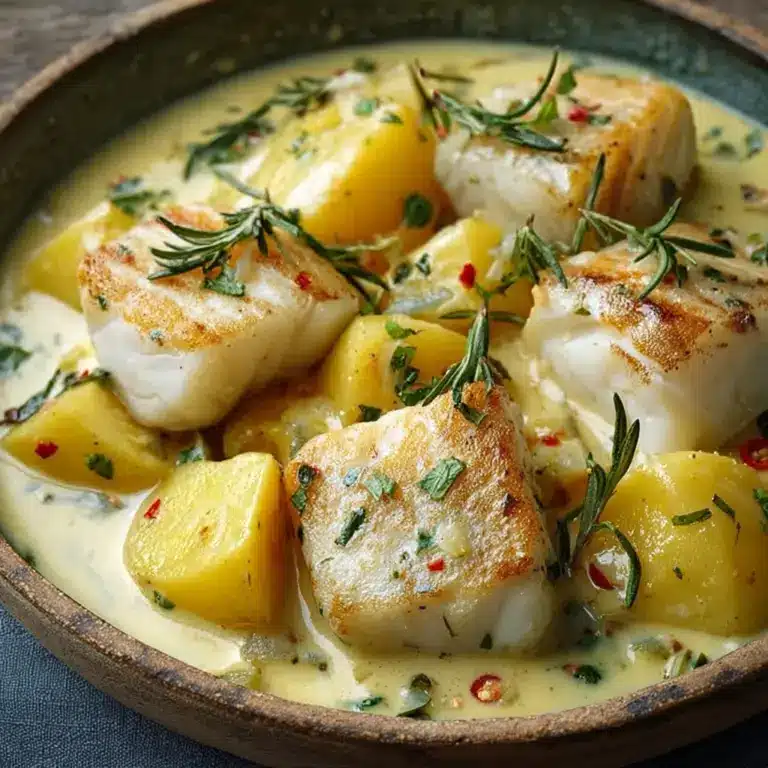 Cod & Potatoes in Rosemary Cream Sauce Recipe