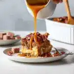 Homemade Guava Caramel Bread Pudding with Pecans Recipe