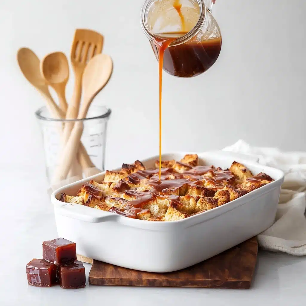 Homemade Guava Caramel Bread Pudding with Pecans Recipe - Recipe Image