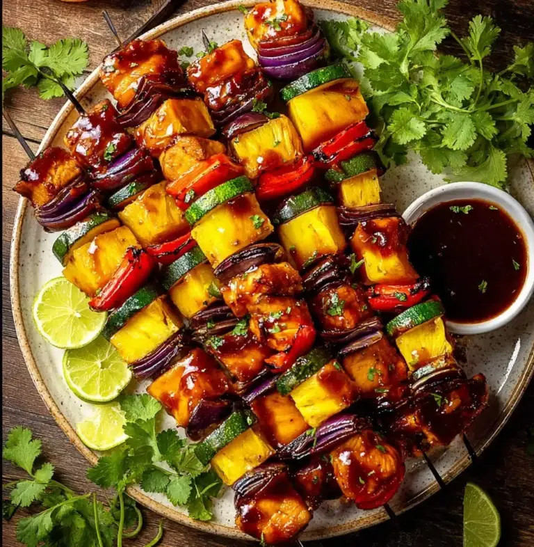 Hawaiian Grilled Teriyaki Chicken Pineapple Skewers Recipe