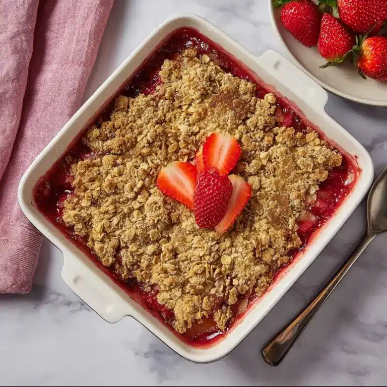 Strawberry Rhubarb Crisp Recipe