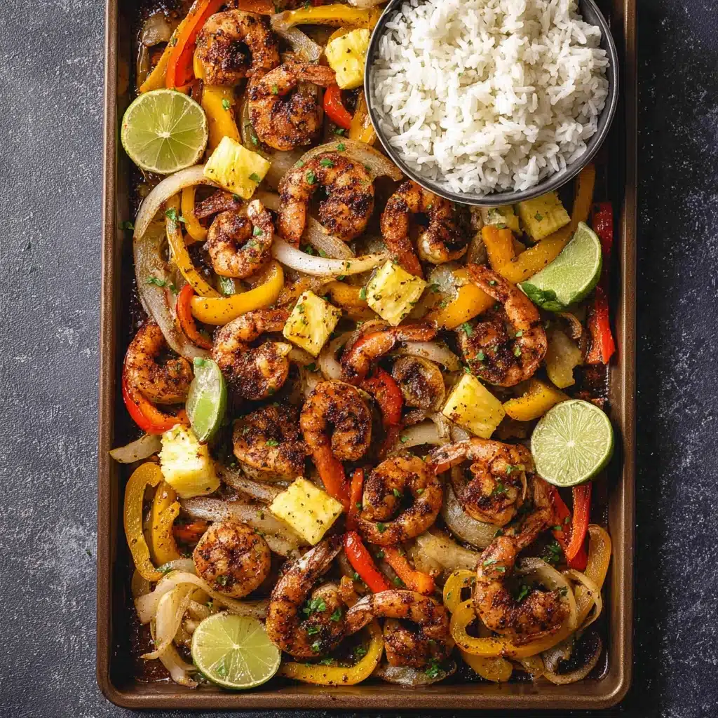 Sheet Pan Jerk Shrimp with Coconut Rice Recipe