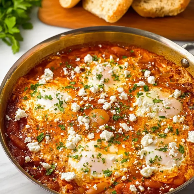 White Bean Shakshuka with Feta Cheese Recipe