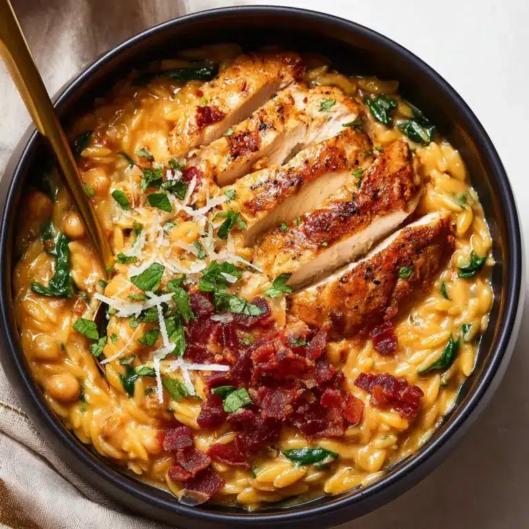 One pot chicken risoni with crispy salami (orzo) Recipe