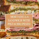 Mortadella Sandwich with Burrata and Pistachio Pesto Recipe