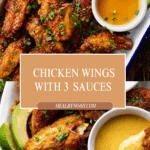 Baked Chicken Wings (with 3 Sauces) Recipe