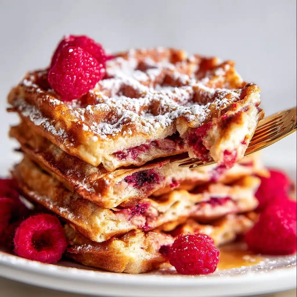 Lemon Raspberry Buttermilk Waffles Recipe - Recipe Image