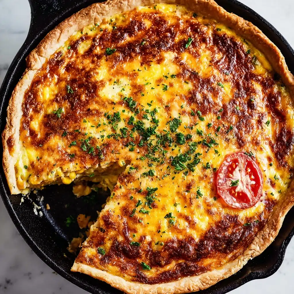 Heirloom Tomato Corn Leek Quiche Recipe