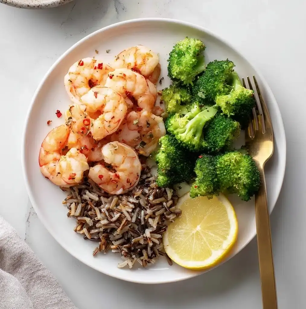Lemon Butter Shrimp and Broccoli Skillet Recipe - Recipe Image