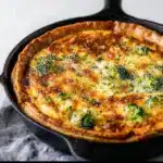 Cheesy Broccoli Green Onion Quiche Recipe