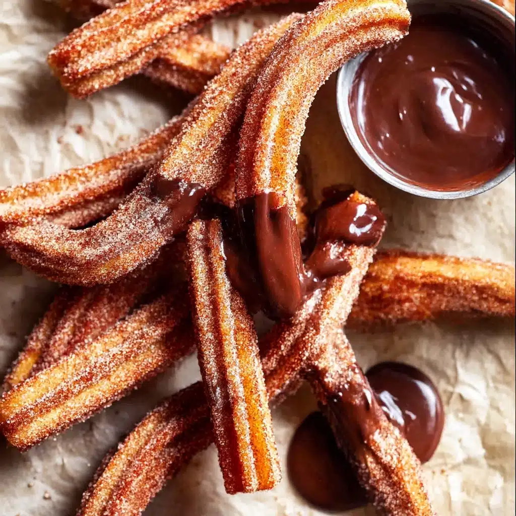 Homemade Churros with Mexican Chocolate Dipping Sauce Recipe - Recipe Image