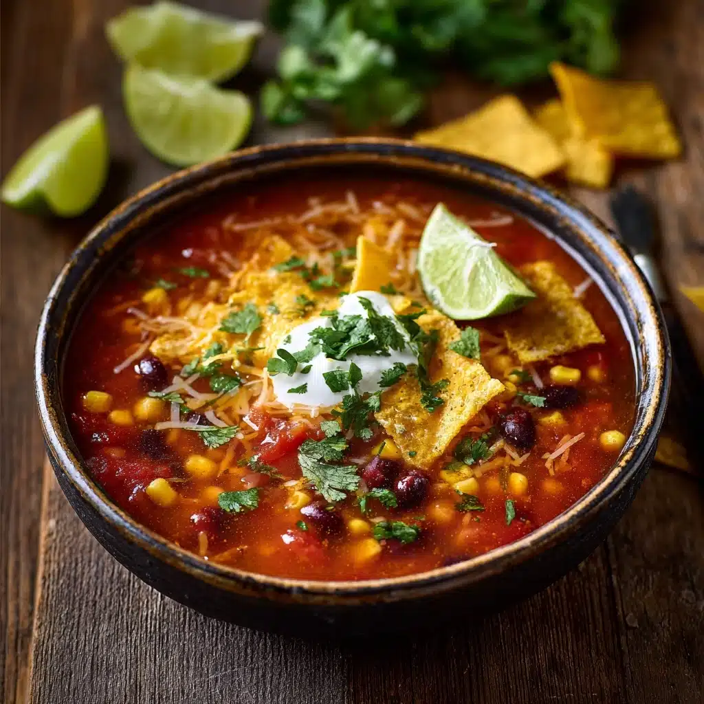 Vegetarian Tortilla Soup Recipe - Recipe Image