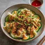Dumpling And Smashed Cucumber Salad With Peanut Sauce Recipe