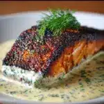 Blackened Salmon with Creamy Dijon Sauce Recipe