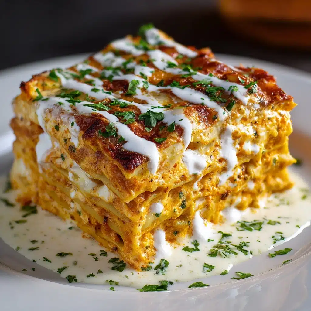 Cheesy Buffalo Chicken Lasagna with Ranch Drizzle Recipe - Recipe Image
