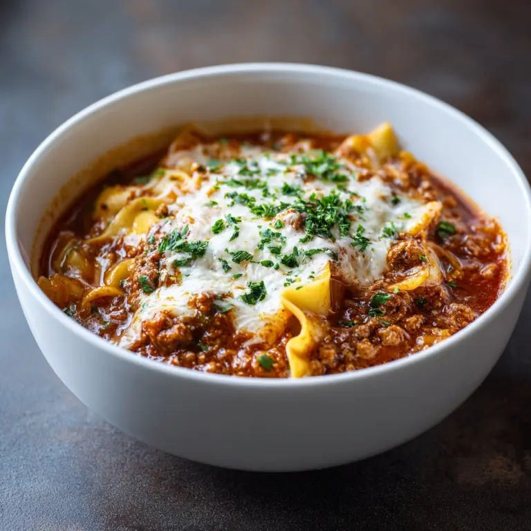 Slow Cooker Lasagna Soup Recipe