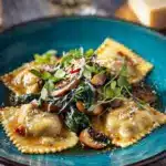 Mushroom Ravioli with Spinach Recipe
