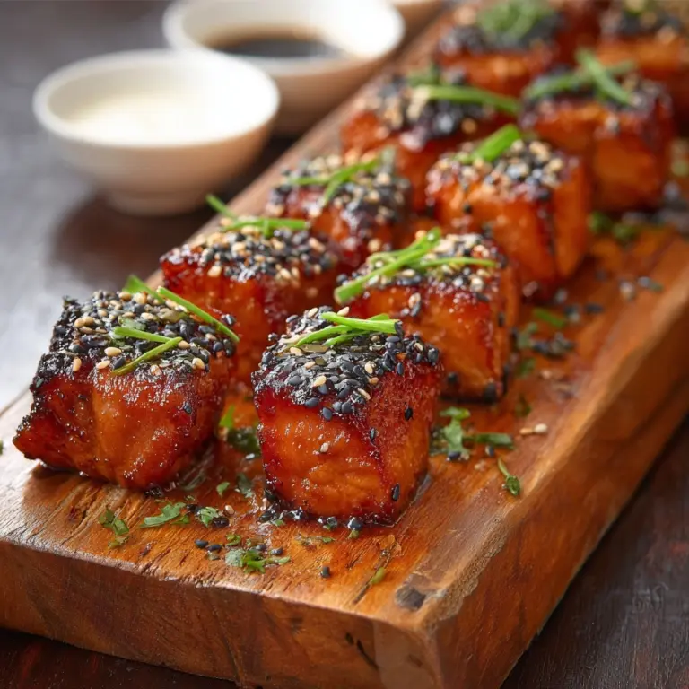 Crispy Honey Garlic Salmon Bites Recipe