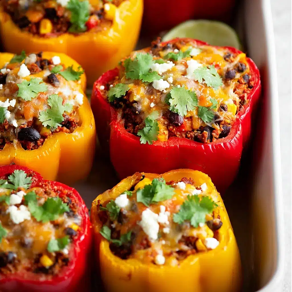 Southwest Quinoa Stuffed Bell Peppers Recipe