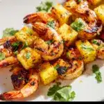 Spicy Garlic Lime Shrimp Pineapple Skewers Recipe