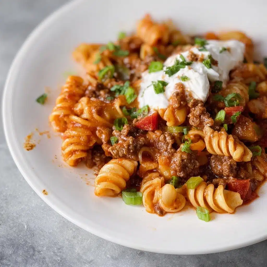 One Pot Chili Cheese Pasta Recipe - Recipe Image
