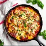 One Pot Skillet Ravioli Lasagna with Spinach and Kale Recipe