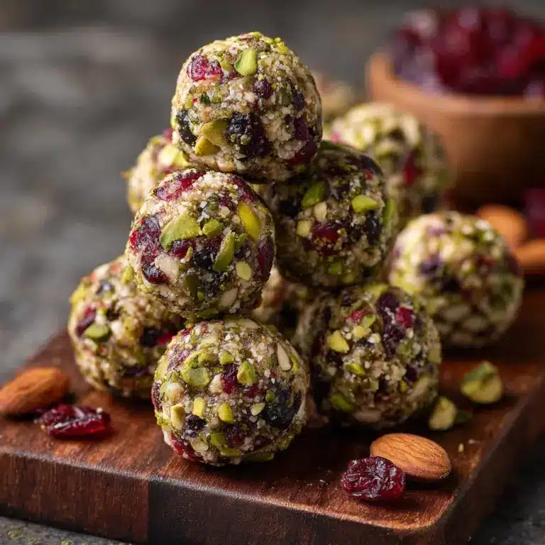 Cranberry Pistachio Energy Bites - A Delicious Recipe