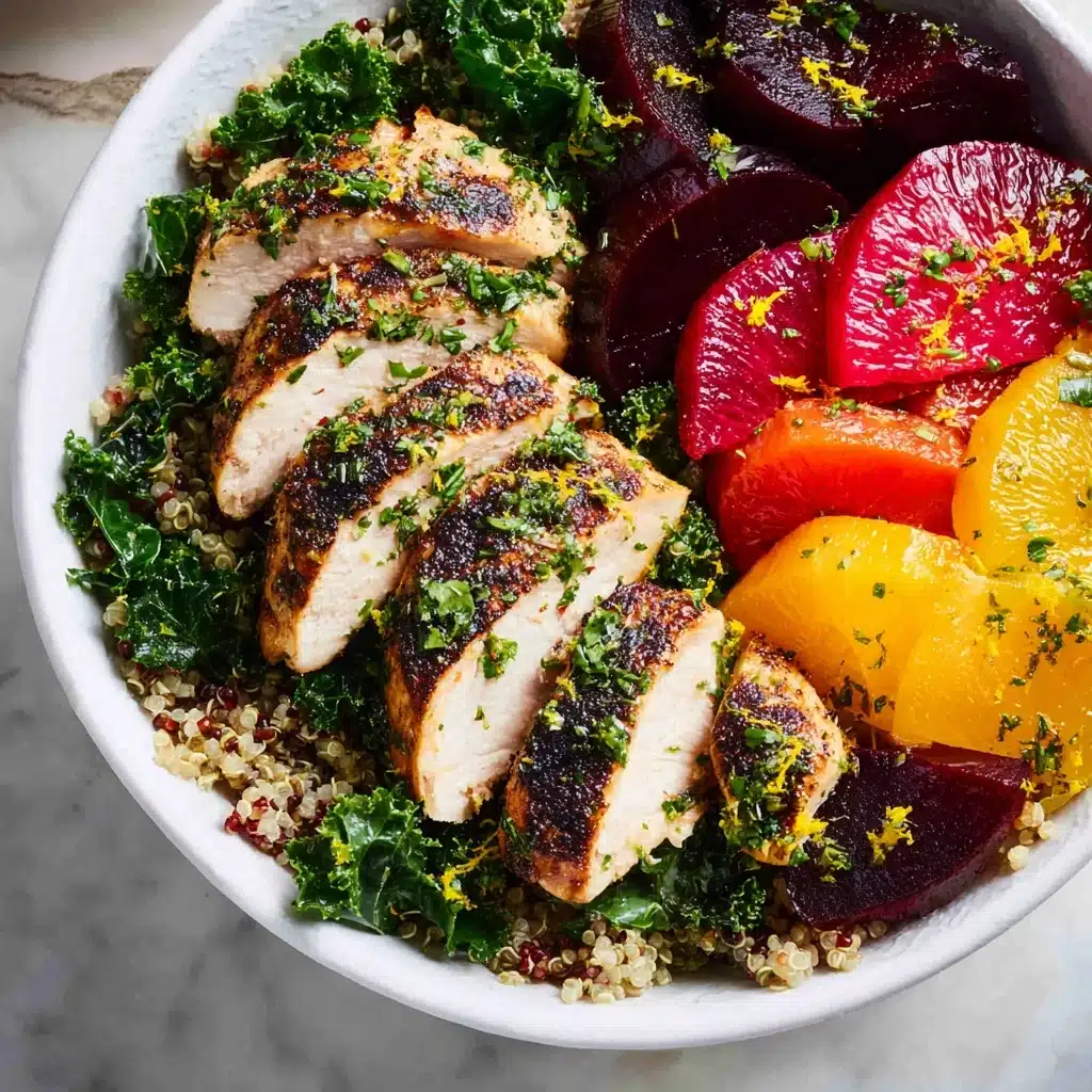 Healthy Chicken Quinoa Beet Bowls Recipe