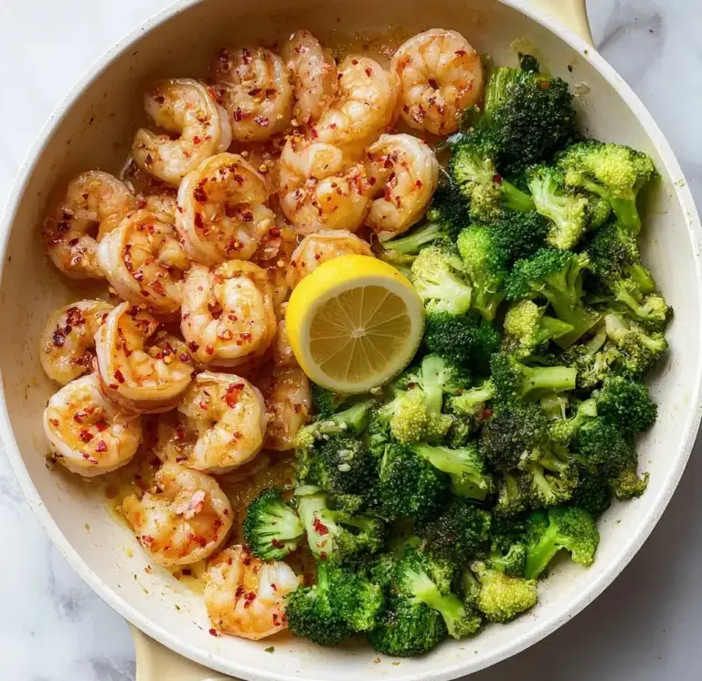 Lemon Butter Shrimp and Broccoli Skillet Recipe