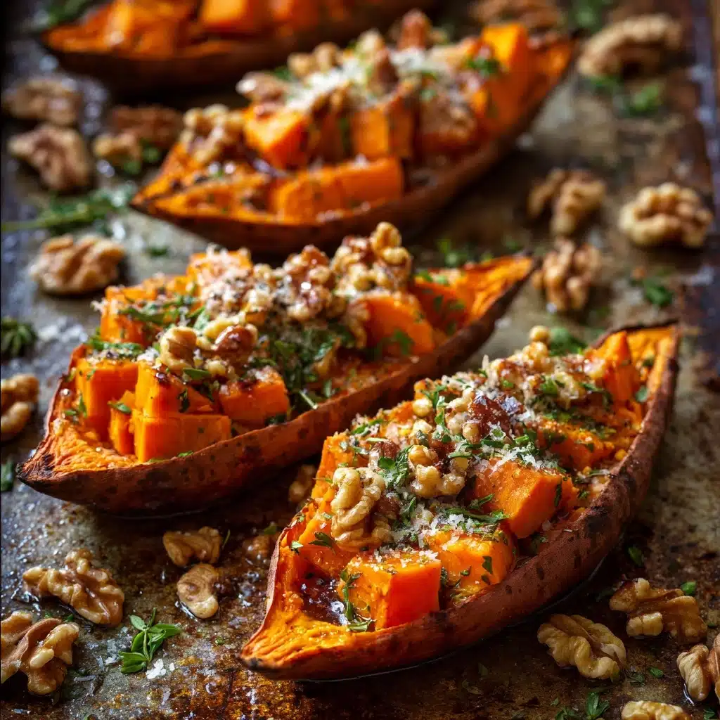 Walnut Maple Roasted Sweet Potatoes Recipe