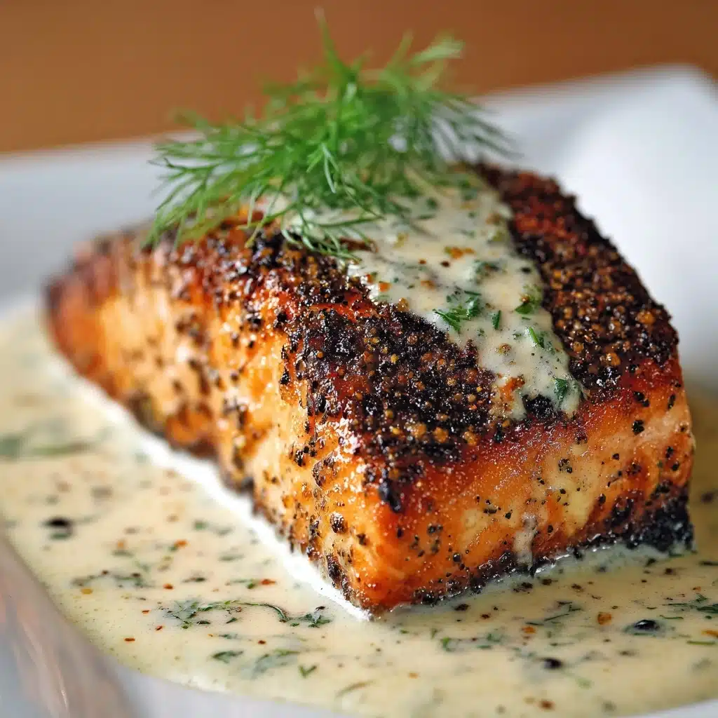 Blackened Salmon with Creamy Dijon Sauce Recipe - Recipe Image