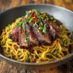 Garlic Butter Steak Lightning Noodles Recipe