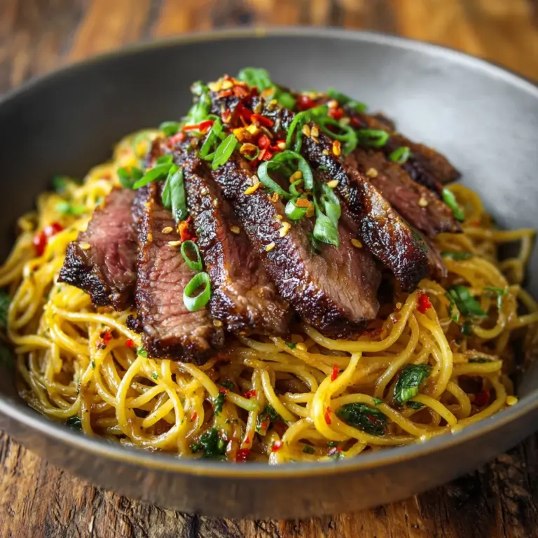 Garlic Butter Steak Lightning Noodles Recipe
