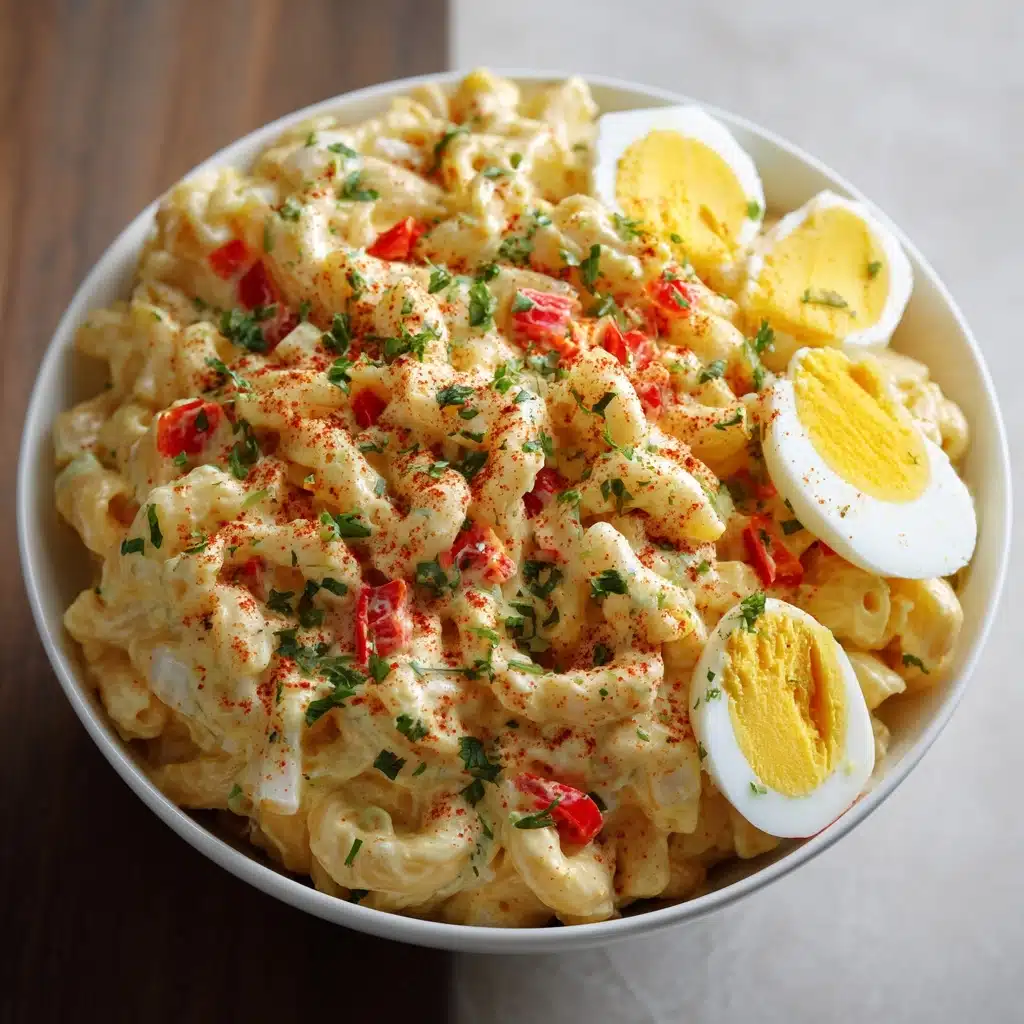 Deviled Egg Macaroni Pasta Salad Recipe - Recipe Image