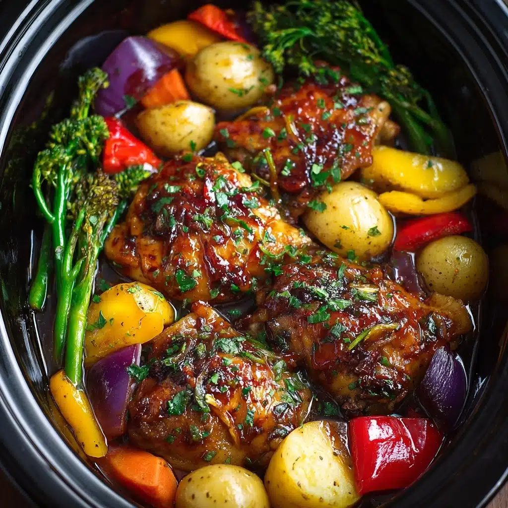SLOW COOKER HONEY GARLIC CHICKEN AND VEGGIES Recipe - Recipe Image