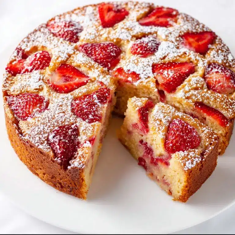 Simple Strawberry Rhubarb Cake Recipe