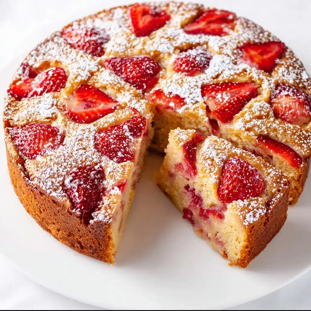 Simple Strawberry Rhubarb Cake Recipe