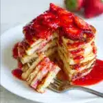 Strawberry Rhubarb Buttermilk Pancakes Recipe