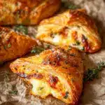 Cheesy Ham Spinach Puff Pastries Recipe