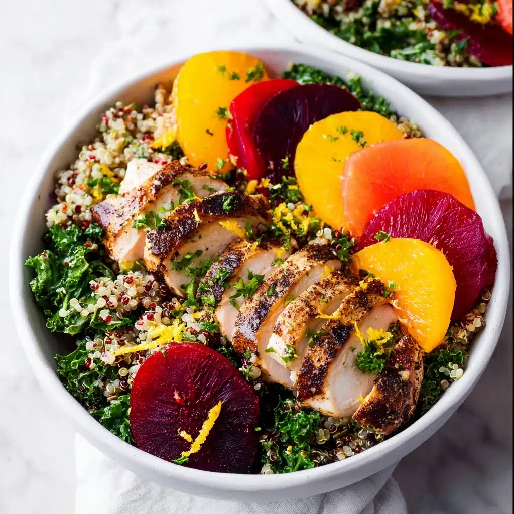 Healthy Chicken Quinoa Beet Bowls Recipe - Recipe Image